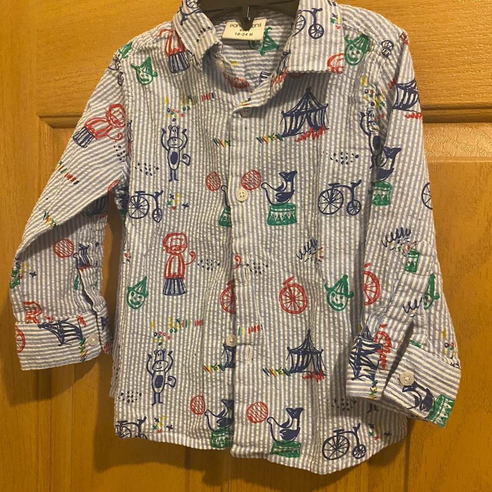 Playful Kids Button-Down Shirt with Fun Prints